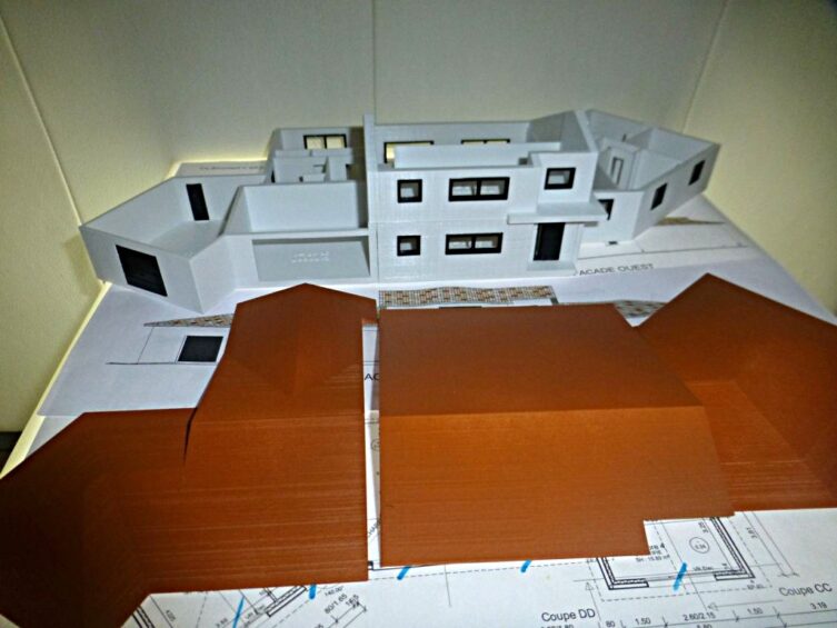 Maquette 3D maison pavillonnaire