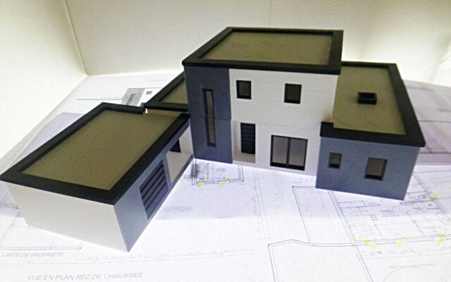 Maquette 3D maison moderne