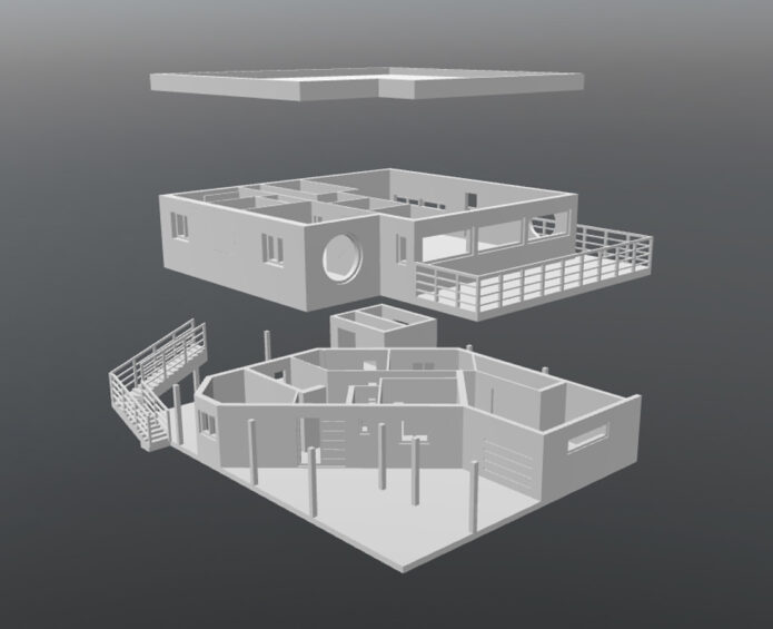 Maquette 3D maison d'Architecte