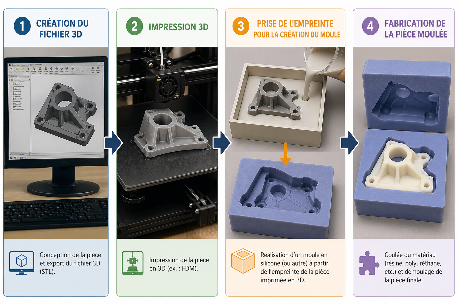 Fabrication de contre moule par impression 3D