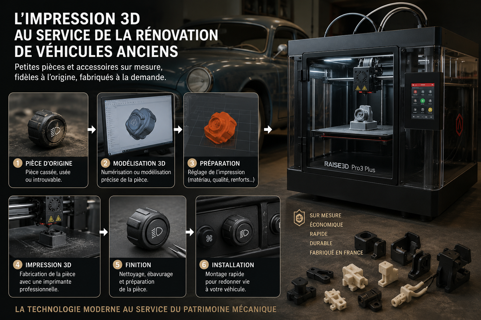 Impression 3D rénovation de véhicules