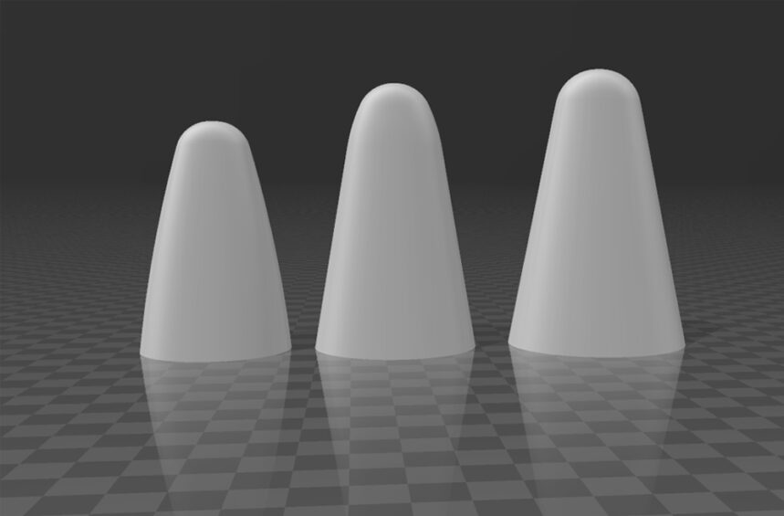 Reconstitution de capuchons pour luminaire